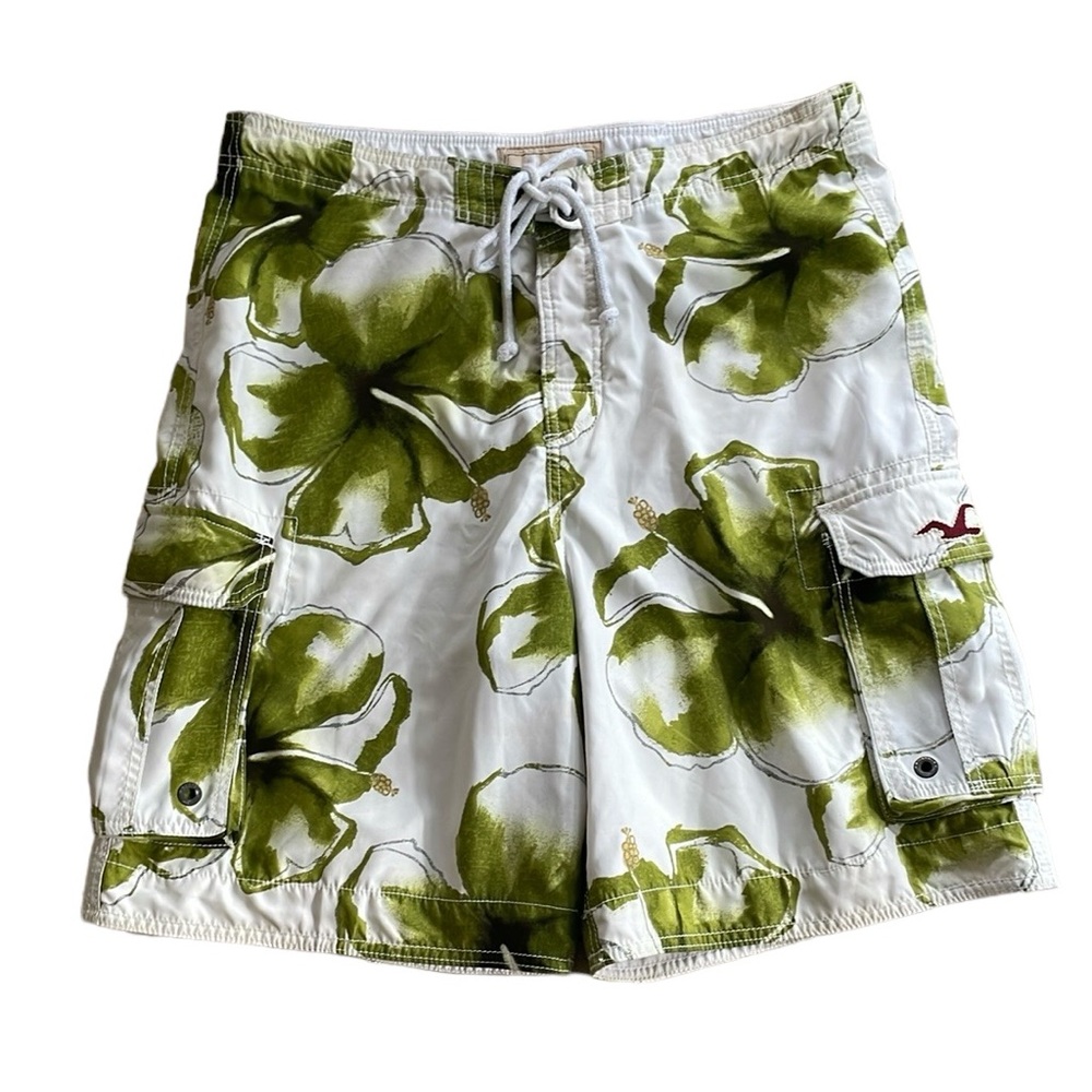 Hollister Green Hibiscus Board Shorts Size L
